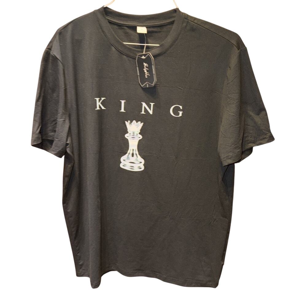 Soly Hux Mens Graphic Tee Crew Neck T Shirt Short Sleeve Casual Black KING XL